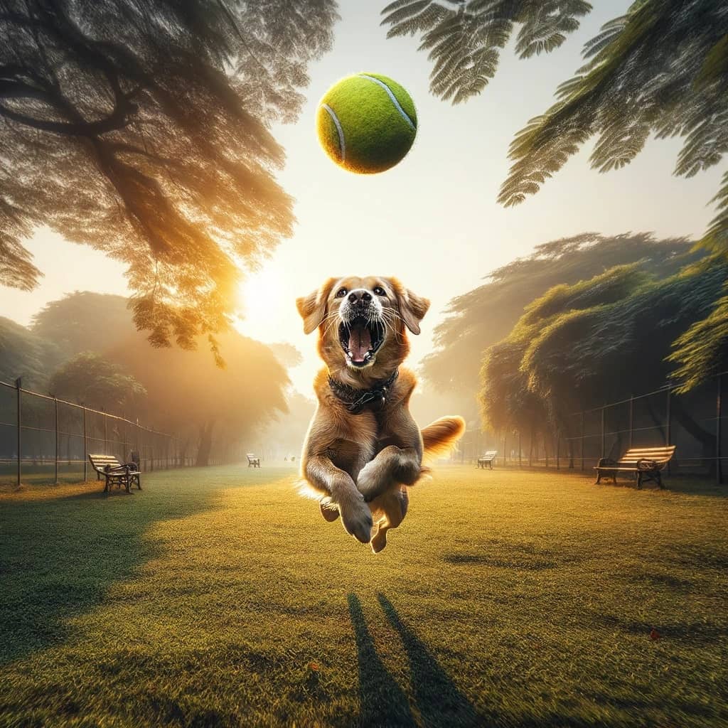 the unbreakable bond between dogs and their love for tennis balls